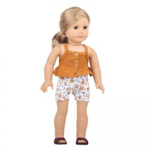 18 inch doll clothes doll orange sleeveless cool suit CL-0237插图2