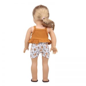 18 inch doll clothes doll orange sleeveless cool suit CL-0237插图4