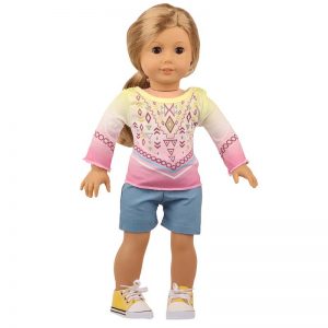 18 inch doll clothes diamond printed suit CL-0238插图7