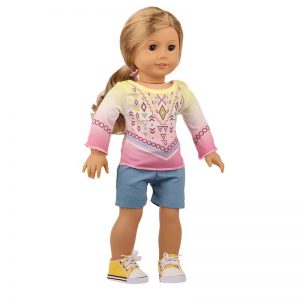 18 inch doll clothes diamond printed suit CL-0238插图8