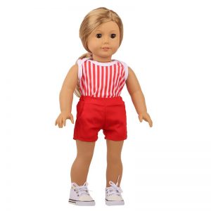 18 inch doll clothes doll red striped suit CL-0215插图5
