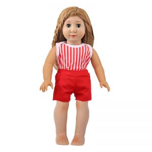 18 inch doll clothes doll red striped suit CL-0215插图1
