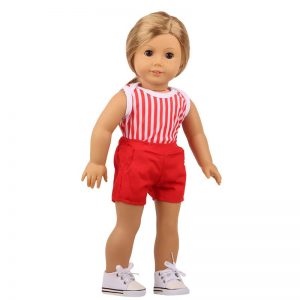 18 inch doll clothes doll red striped suit CL-0215插图6