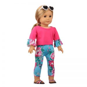 18 inch doll clothes doll  bight color printing suit CL-0214插图3