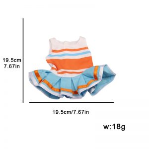 18 inch doll clothes cheerleading hot skirt doll sleeveless striped dance dress CL-0253插图3