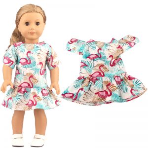 18 inch doll clothes flamingo travel holiday style dress cheerful summer dress CL-0264插图