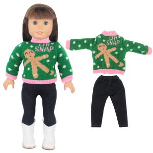 18 inch doll clothes cute doll pattern knitted sweater, stylish and versatile style. CL-0288插图1