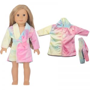 18 inch doll clothes 18-inch doll tie-dye colorful robe: stylish and comfortable sleepwear choice CL-0280插图2