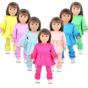 18 inch doll clothes Simple, gentle, solid color doll pajama dress CL-0284插图