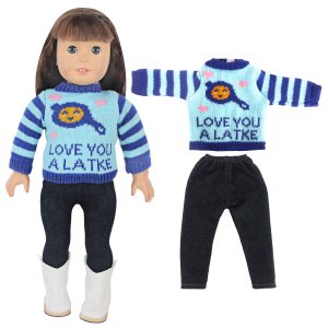 18 inch doll clothes cute doll pattern knitted sweater, stylish and versatile style. CL-0288插图2