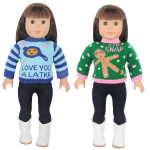 18 inch doll clothes cute doll pattern knitted sweater, stylish and versatile style. CL-0288插图