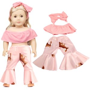 18 inch doll clothes one-shoulder hair band suit bell-bottoms CL-0246插图1