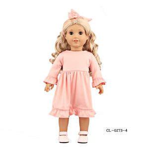 18 inch doll clothes This 18-inch doll solid color sleepwear set includes a nightgown and a headband. The nightgown features a solid color design, suitable for dolls of various styles. The headband can be worn with the nightgown to increase the doll’s cuteness. This set will keep your doll warm and comfortable while sleeping, and can also be used as a stylish accessory for daily wear. Suitable for 18-inch dolls CL-0273插图7