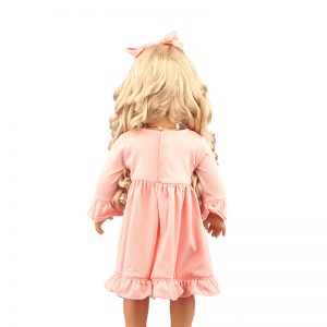 18 inch doll clothes This 18-inch doll solid color sleepwear set includes a nightgown and a headband. The nightgown features a solid color design, suitable for dolls of various styles. The headband can be worn with the nightgown to increase the doll’s cuteness. This set will keep your doll warm and comfortable while sleeping, and can also be used as a stylish accessory for daily wear. Suitable for 18-inch dolls CL-0273插图9