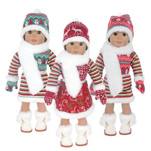 18 inch doll clothes christmas elf doll dress  merry christmas doll dress CL-0287插图