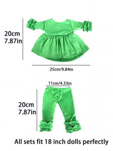 18 inch doll clothes Simple, gentle, solid color doll pajama dress CL-0284插图1