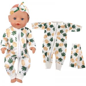 18 inch doll clothes This 18-inch pineapple print doll clothes is made of high-quality fabric, soft and comfortable, suitable for most 18-inch dolls. The clothes are printed with cute pineapple patterns, bright colors, and unique design whether it’s for daily wear or party dressing, it can make your doll more charming. Get one for your doll now! CL-0275插图1