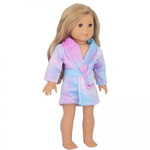 18 inch doll clothes 18-inch doll tie-dye colorful robe: stylish and comfortable sleepwear choice CL-0280插图4