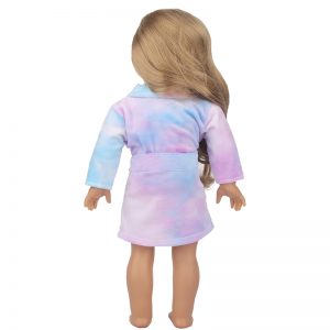 18 inch doll clothes 18-inch doll tie-dye colorful robe: stylish and comfortable sleepwear choice CL-0280插图5