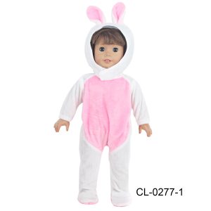 18 inch doll clothes This 18-inch doll rabbit pajama set is designed specifically for dolls, including a cute rabbit pattern pajama and a matching sleeping hat. This set is suitable for 18-inch dolls, keeping your doll warm and comfortable while sleeping. The rabbit pattern design is adorable, making the doll look even cuter. This set is a must-have pajama for dolls, ensuring that your doll looks stylish and cute even while sleeping.CL-0277插图3