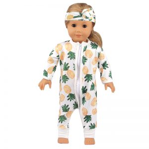 18 inch doll clothes This 18-inch pineapple print doll clothes is made of high-quality fabric, soft and comfortable, suitable for most 18-inch dolls. The clothes are printed with cute pineapple patterns, bright colors, and unique design whether it’s for daily wear or party dressing, it can make your doll more charming. Get one for your doll now! CL-0275插图3