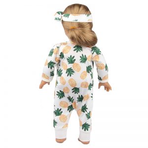 18 inch doll clothes This 18-inch pineapple print doll clothes is made of high-quality fabric, soft and comfortable, suitable for most 18-inch dolls. The clothes are printed with cute pineapple patterns, bright colors, and unique design whether it’s for daily wear or party dressing, it can make your doll more charming. Get one for your doll now! CL-0275插图5