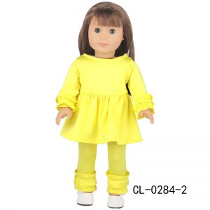 18 inch doll clothes Simple, gentle, solid color doll pajama dress CL-0284插图2