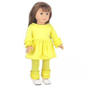 18 inch doll clothes Simple, gentle, solid color doll pajama dress CL-0284插图3