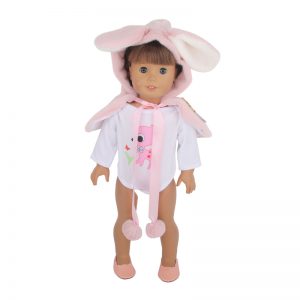 18 inch doll clothes rabbit cape: cute and stylish trend, making your doll the most charming little cutie. CL-0268插图