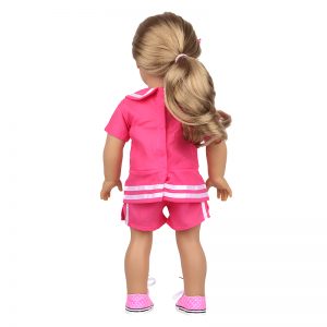 18 inch doll clothes number 5 rose cheerleading costume competition refueling clothes enthusiastic cheerleading CL-0254插图8