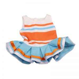 18 inch doll clothes cheerleading hot skirt doll sleeveless striped dance dress CL-0253插图2