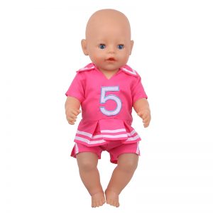 18 inch doll clothes number 5 rose cheerleading costume competition refueling clothes enthusiastic cheerleading CL-0254插图5