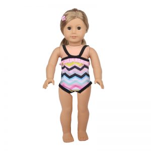 18 inch doll clothes striped swimsuit, wave-like summer vacation swimsuit CL-0258插图5