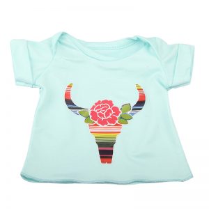 18 inch doll clothes green calf flower short sleeve suit CL-0263插图4