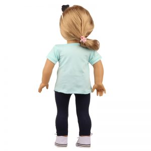 18 inch doll clothes green calf flower short sleeve suit CL-0263插图8