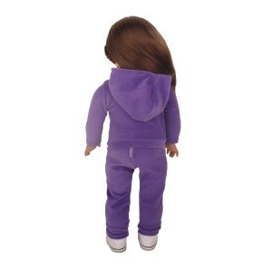 18 inch doll clothes Stylish trend! Doll purple sports suit, make your doll the focus of the street! CL-0285插图4
