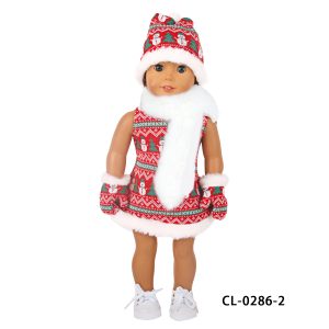 18 inch doll clothes doll Christmas fashion trends, make your little princess the most beautiful Christmas baby! CL-0286插图4
