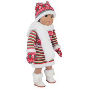 18 inch doll clothes christmas elf doll dress  merry christmas doll dress CL-0287插图3