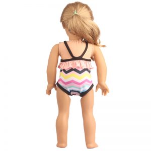 18 inch doll clothes striped swimsuit, wave-like summer vacation swimsuit CL-0258插图7