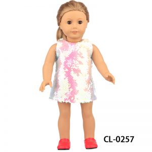 18 inch doll clothes dream colorful star sequined dress wonderful dress CL-0257插图3