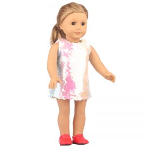 18 inch doll clothes dream colorful star sequined dress wonderful dress CL-0257插图4