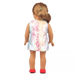 18 inch doll clothes dream colorful star sequined dress wonderful dress CL-0257插图5