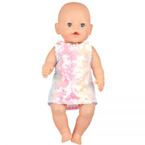 18 inch doll clothes dream colorful star sequined dress wonderful dress CL-0257插图1