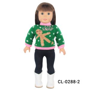 18 inch doll clothes cute doll pattern knitted sweater, stylish and versatile style. CL-0288插图4