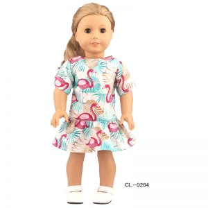 18 inch doll clothes flamingo travel holiday style dress cheerful summer dress CL-0264插图3