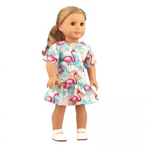 18 inch doll clothes flamingo travel holiday style dress cheerful summer dress CL-0264插图4