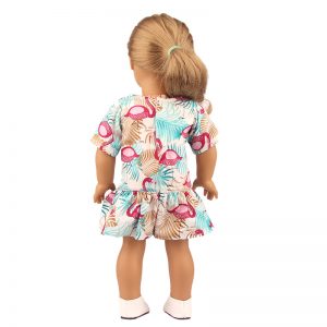 18 inch doll clothes flamingo travel holiday style dress cheerful summer dress CL-0264插图5