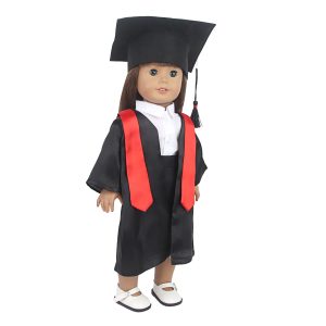 18 inch doll clothes here is a graduation season outfit suitable for 18-inch dolls, including a beautiful graduation gown and cap, allowing your doll to shine at the graduation ceremony. This outfit is exquisitely designed and finely crafted, suitable for various 18-inch dolls to wear. Let your doll also feel the joy and honor of graduation! CL-0276插图3