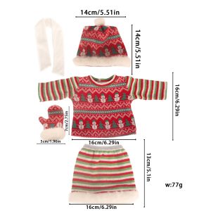 18 inch doll clothes christmas elf doll dress  merry christmas doll dress CL-0287插图1