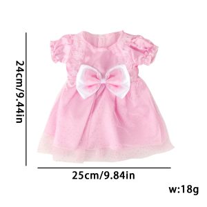 18 inch doll clothes 18-inch doll with big butterfly bow and mesh dress CL-0289插图1